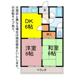 ハイツ元三本木の物件間取画像